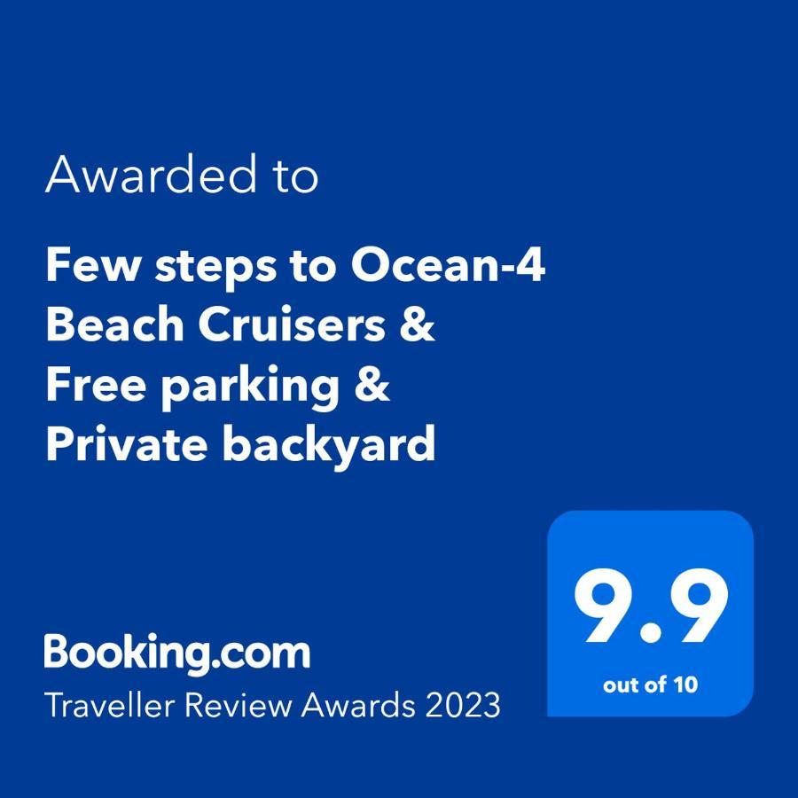 Few Steps To Ocean-4 Beach Cruisers & Free Parking & Private Backyard Jacksonville Beach Exterior foto
